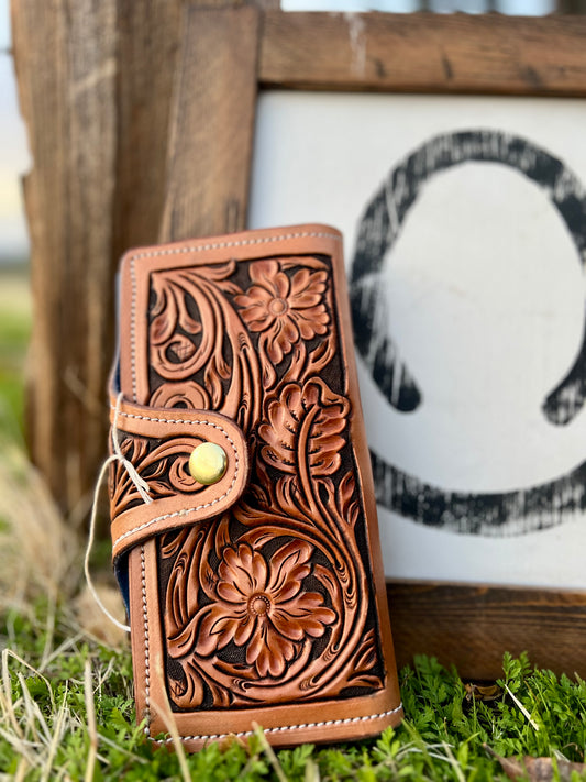 Floral Tooled Women’s Wallet