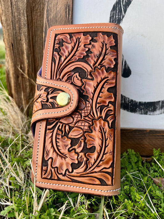 Floral Tooled Women’s Wallet