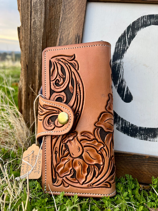 Floral Tooled Women’s Wallet